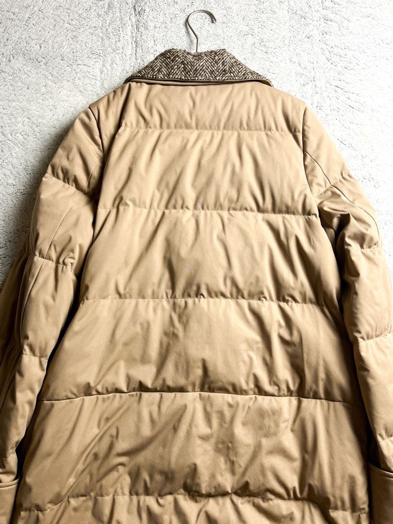 【YOSOOU】ヘリンボーン切替 ダブルブレストダウンジャケット