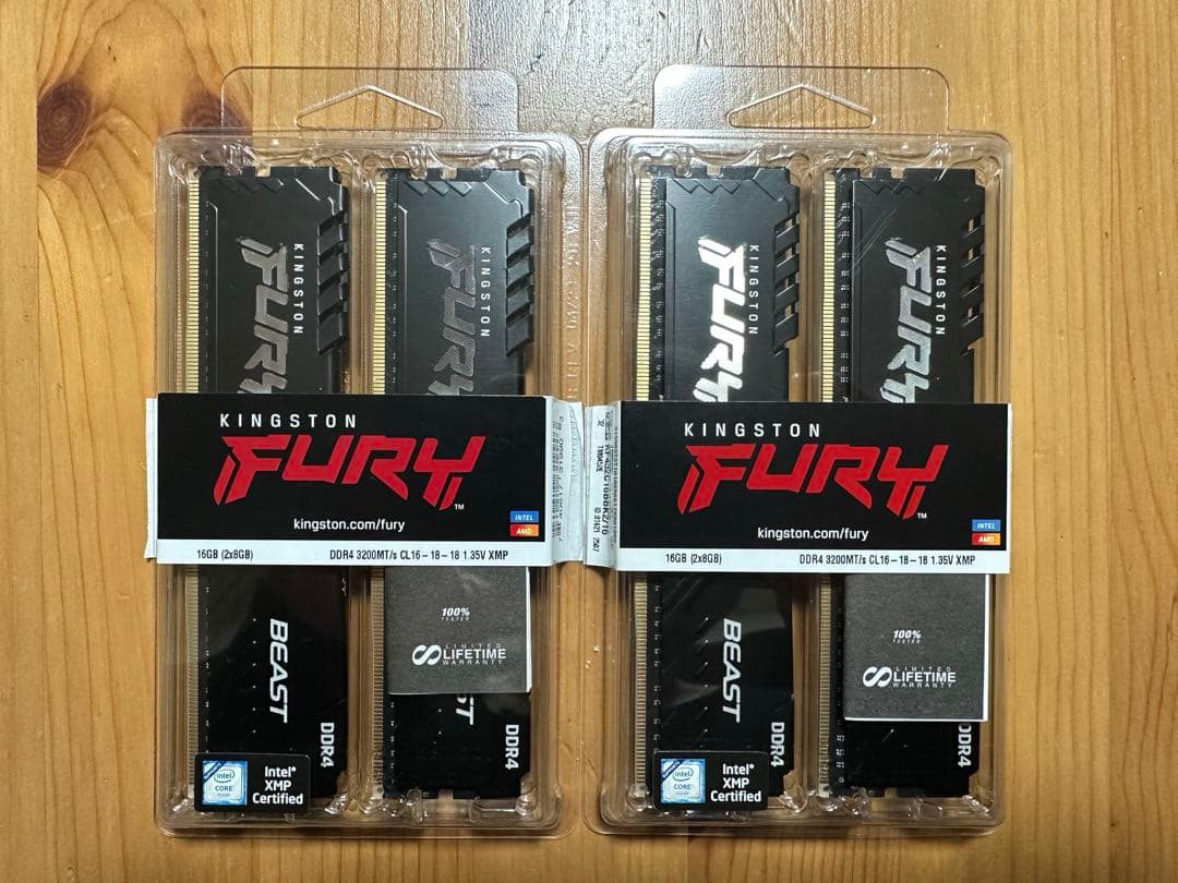 KINGSTON FURY DDR4 3200 32GB［8GB×4］