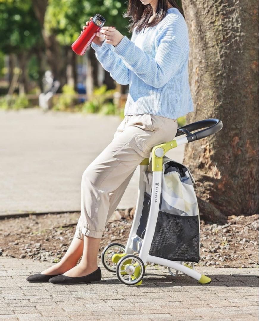 座れるオシャレカート★竹虎スマイルキャリー