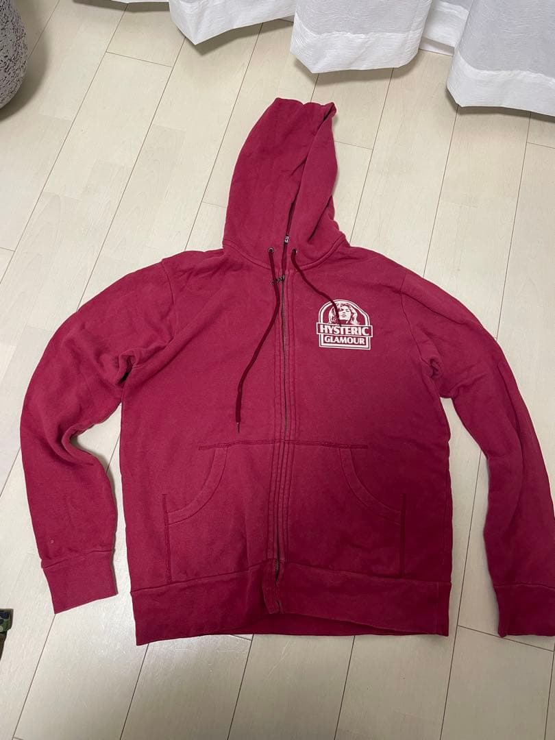 HYSTERIC GLAMOUR 赤 L パーカー！