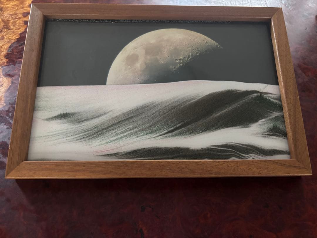 くじら　サンドピクチャー ムーンライト MOONLIGHT 月と波