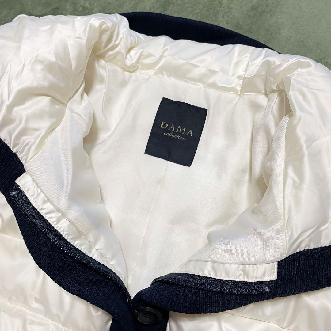 ダーマコレクション リブニット ダウンジャケット アウター Sサイズ ホワイト