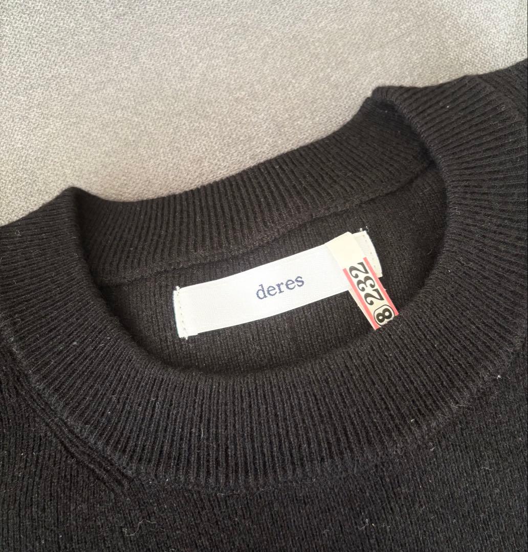 deresデレス13th back line crew neck sweater