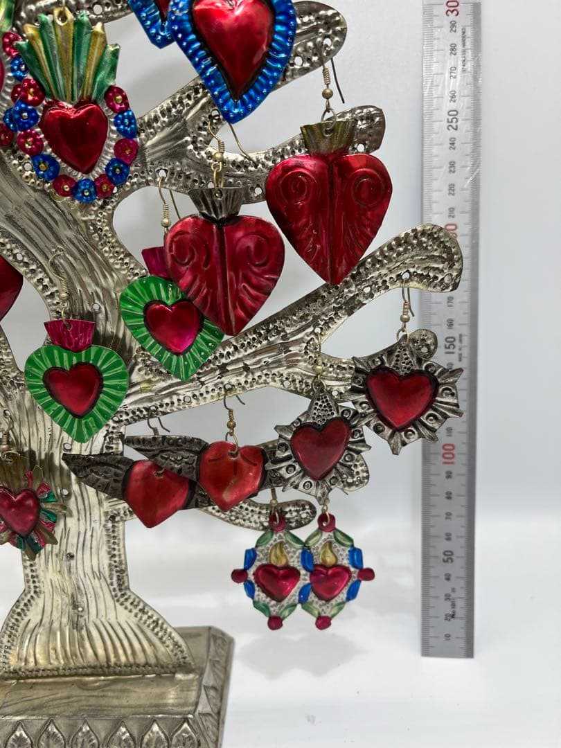 希少　メキシコ　オハラタピアス15個セット　スタンド付き　送料無料