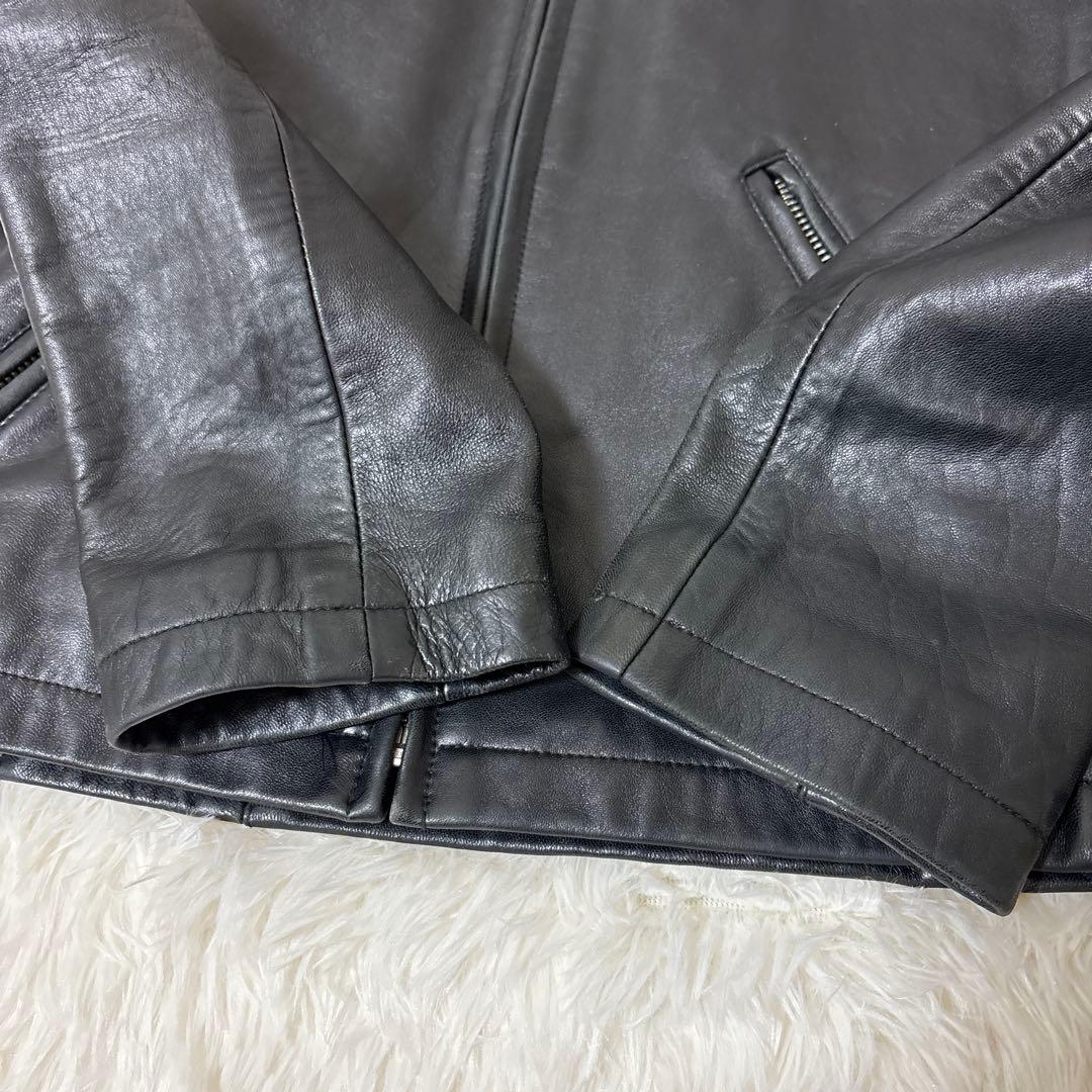 CHEVIGNON シェビニオン　レザーライダースジャケット　シングル　ベルト