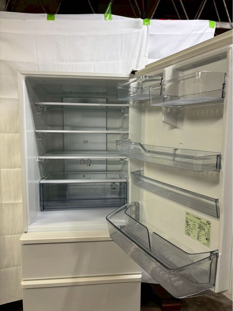 AQUA 4ドア冷蔵庫 AQR-36G(W) 2018年製 355L 右開き