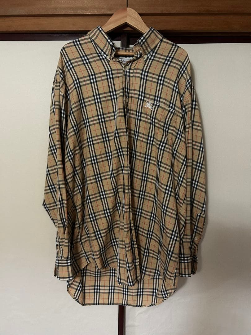 最終値下げ BURBERRY バーバリー チェックシャツ 古着 XLサイズ