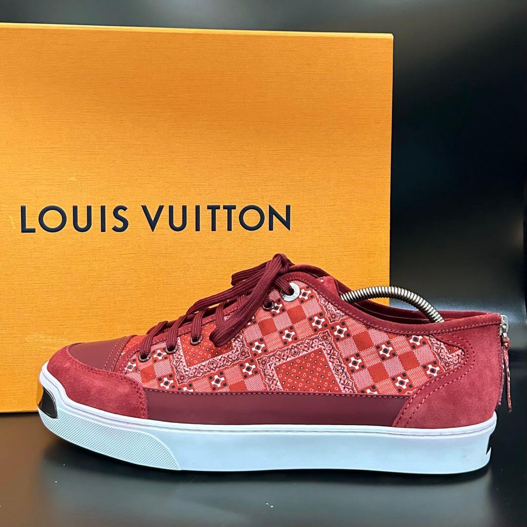 【専用】ルイヴィトン オンザロード スニーカー バンダナ柄 メンズ ボルドー 9