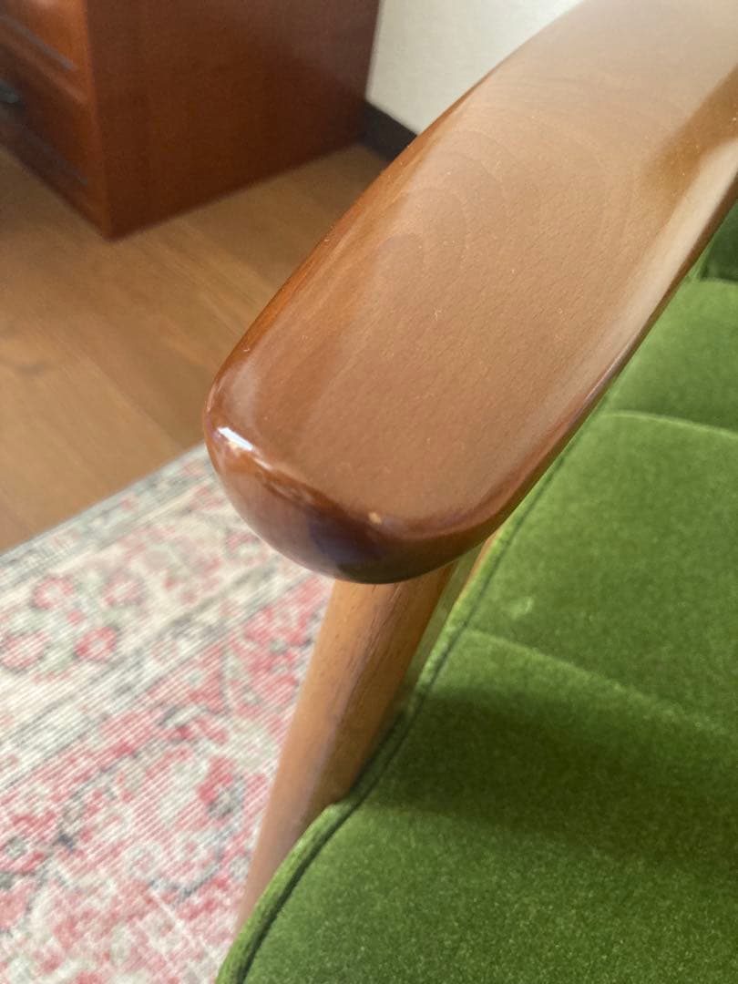 カリモク60K モケットグリーン1シーター