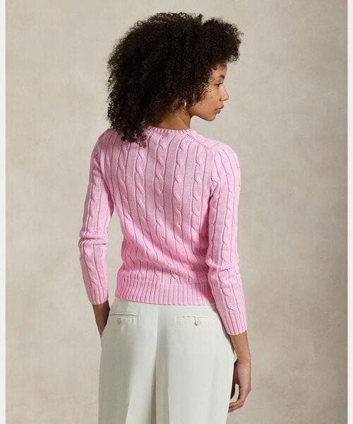 新品タグ付✨ポロラルフローレン ケーブルニット M ピンク