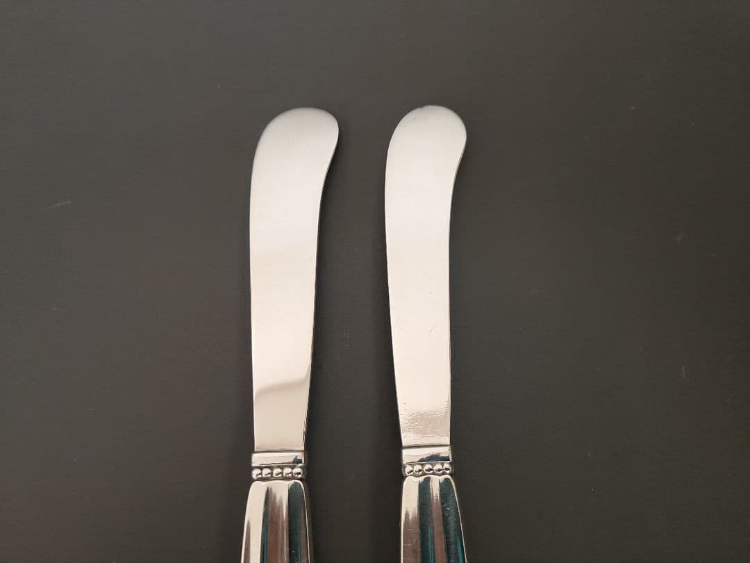 純銀製 ジョージジェンセン エコーン バター ナイフ 2本