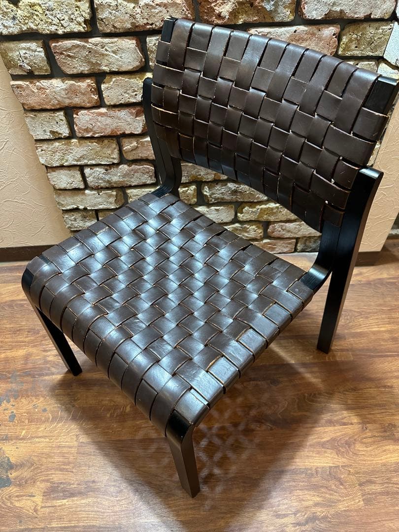 アルフレックス　レザー ダークブラウン　ダイニングチェア　二脚セット