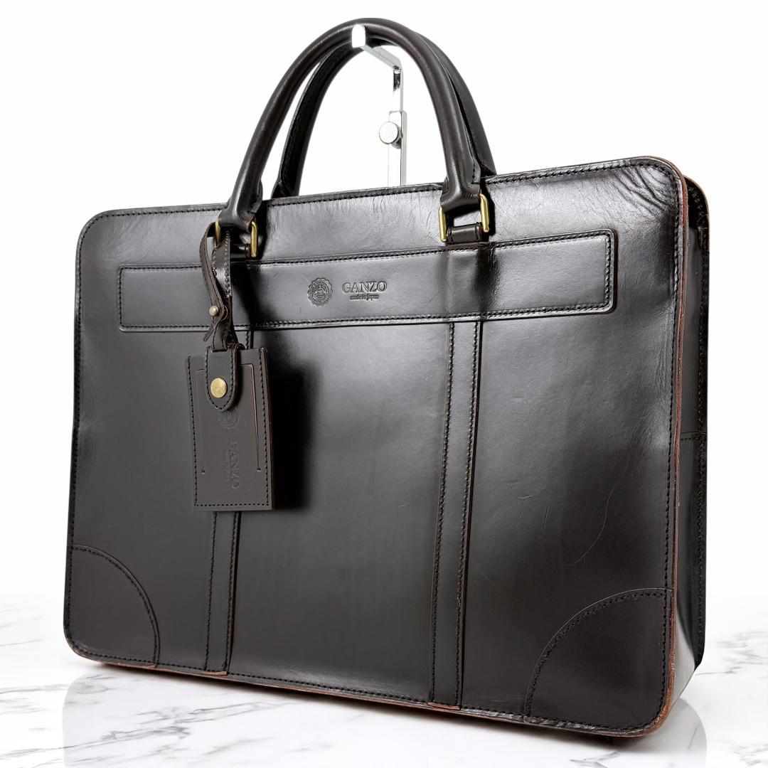 定価18万❤️ ガンゾ エイボン ブリーフケース ビジネスバッグ ブライドルレザー