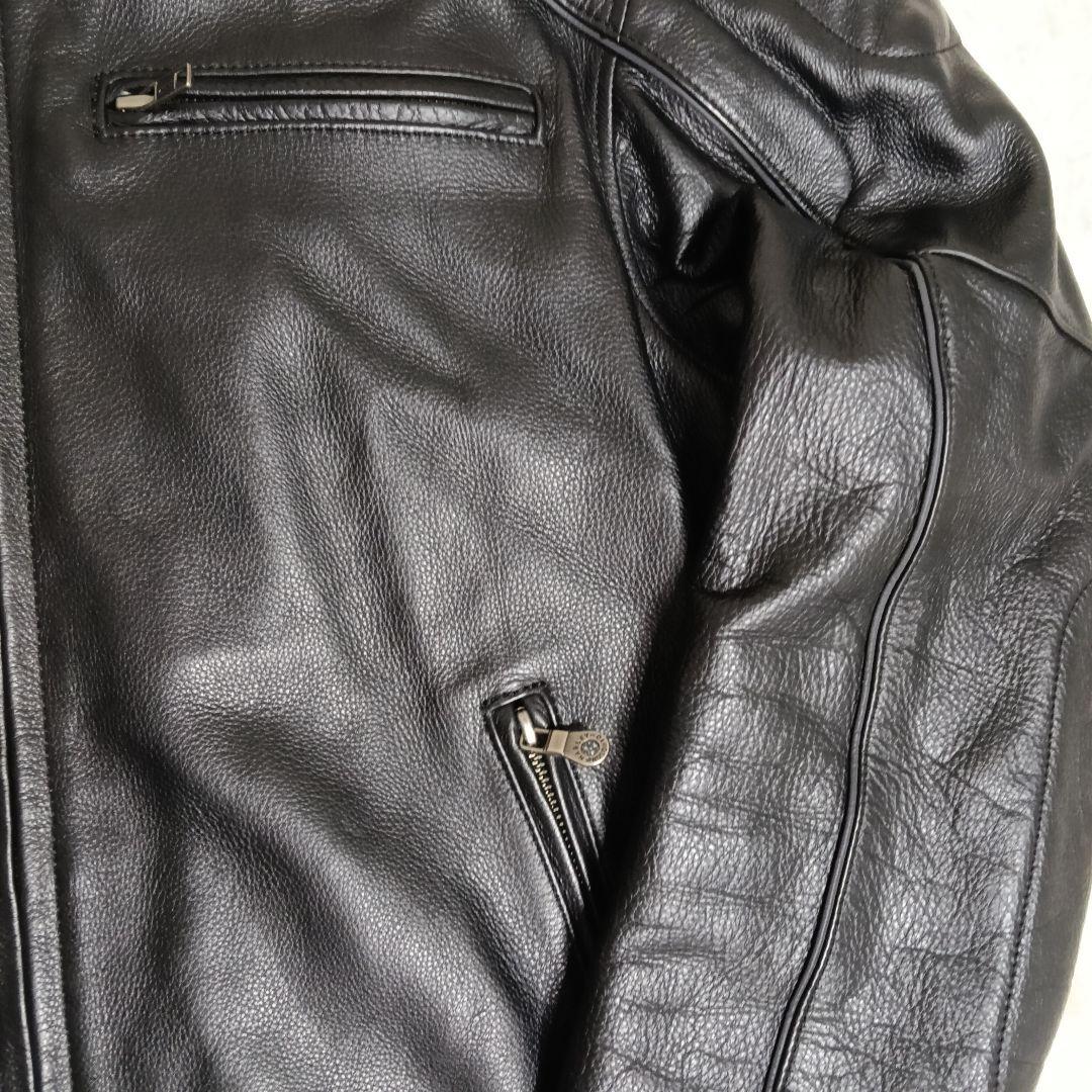 【美品】✨ハーレーダビッドソン シングルライダースジャケット ドクロ
