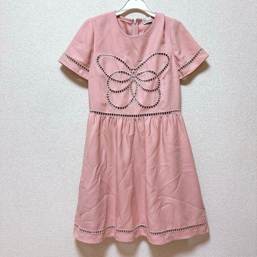 RED VALENTINO レッドヴァレンティノ クレープアンヴェールワンピース