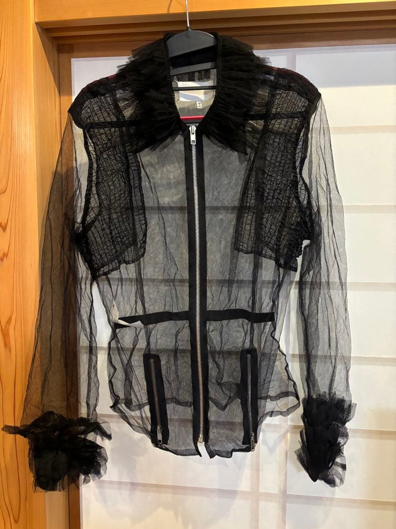 マルジェラ ブラックチュールジャケット Mサイズ フリル付き