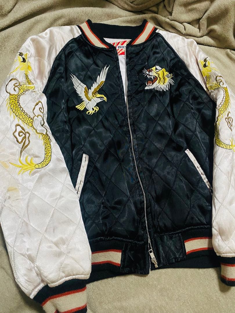 HOUSTON 日本限定 龍 スカジャン unisex vintage レーヨン