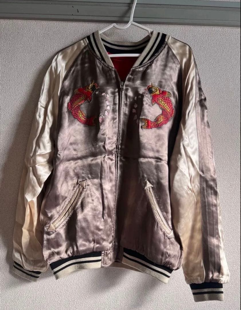 IOLANI トレンドスカジャン刺繍 居楽仁 L