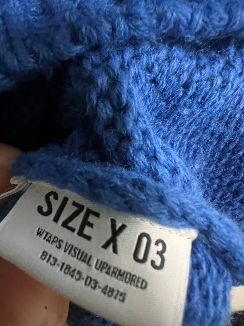 WTAP SIGN SWEATER POLY 2024AW ブルー