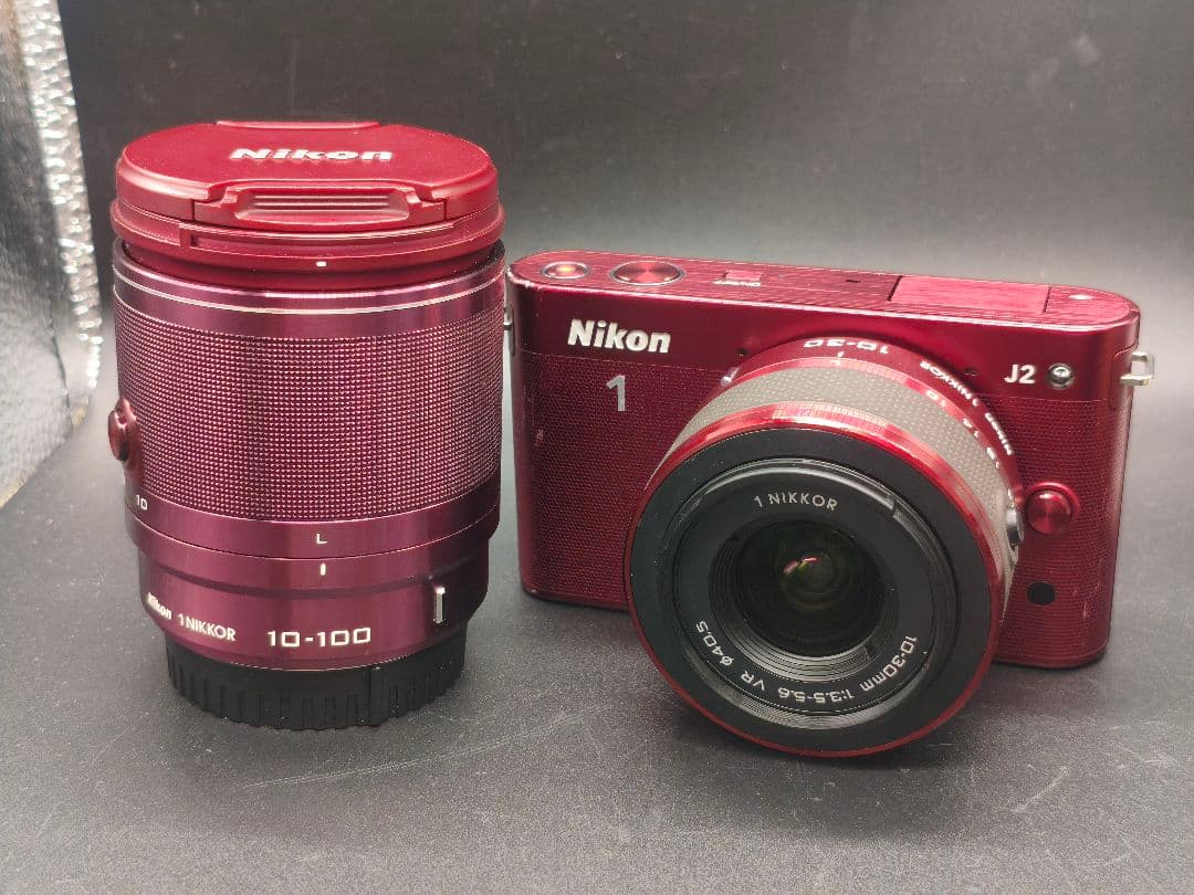 Nikon 1 J2 レッド レンズ2本 10-30 10-100