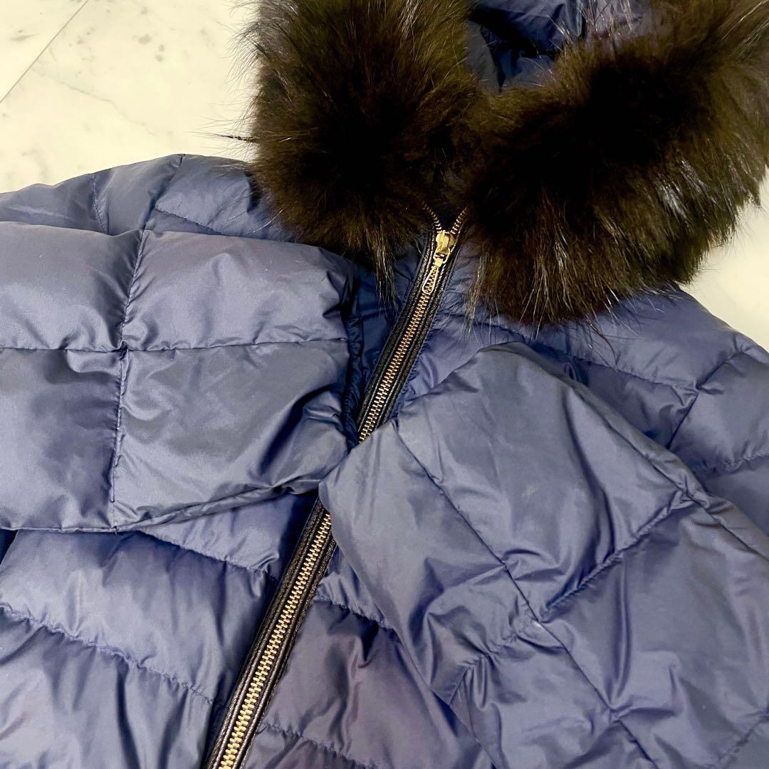 専用【極美品】ナノユニバース 2020AW 西川ダウン ファー ネイビー S