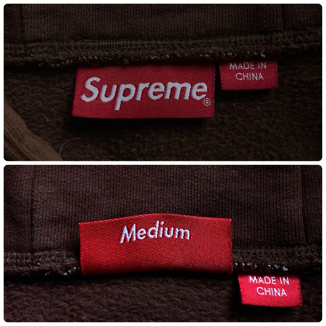 3142U【希少モデル】シュプリーム☆スモールボックスロゴ フードロゴ パーカー