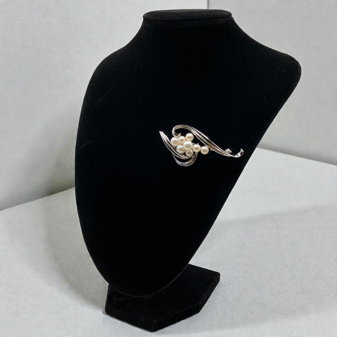 皇室御用達 MIKIMOTO ミキモト アコヤ真珠 8珠パール ブローチ 592