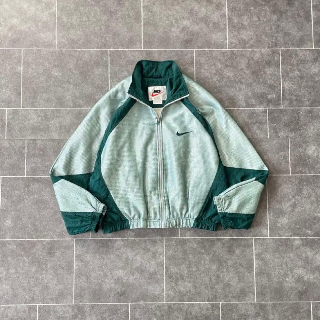 90's Nike ナイキ vintage 素材切替 ナイロンジャケット 短丈