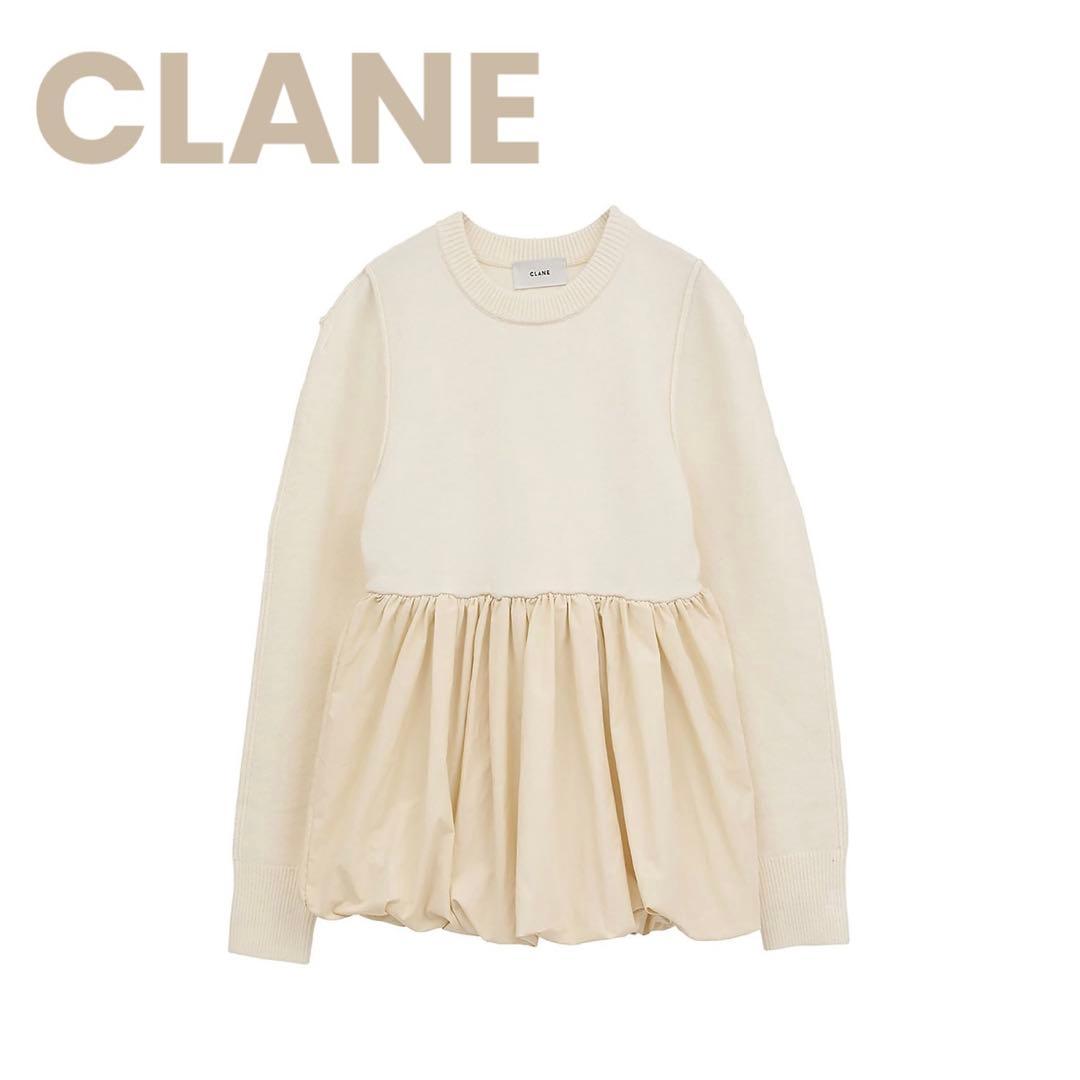 今期 CLANE DOCKING POWERSHOULDER KNIT TOPS