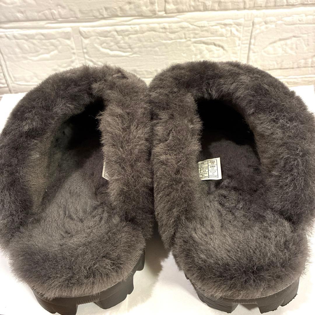 【美品】UGG ムートンサンダル　コケット　 グレー23cm