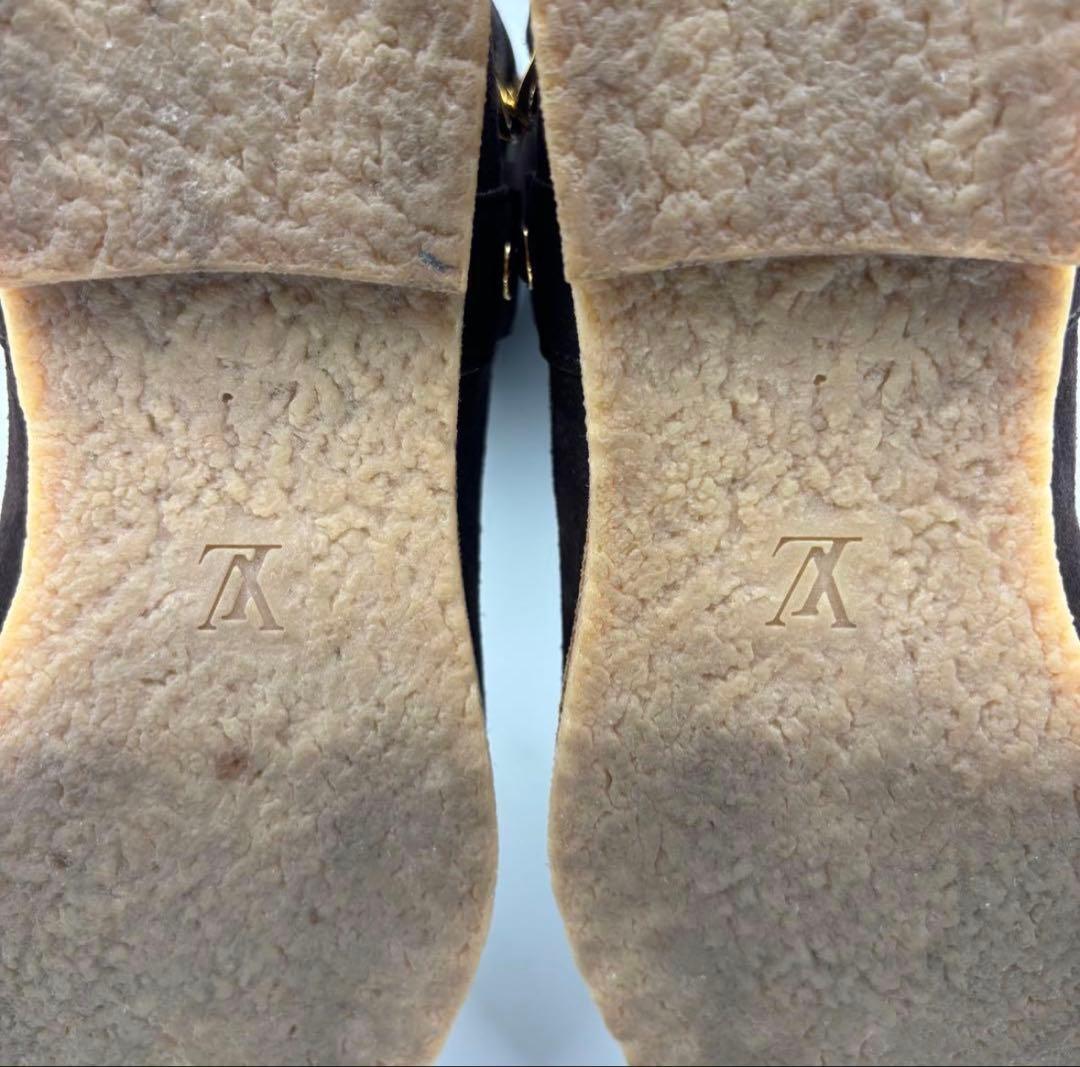 ルイヴィトン モノグラム スエード ムートンブーツ 36 ブラウン