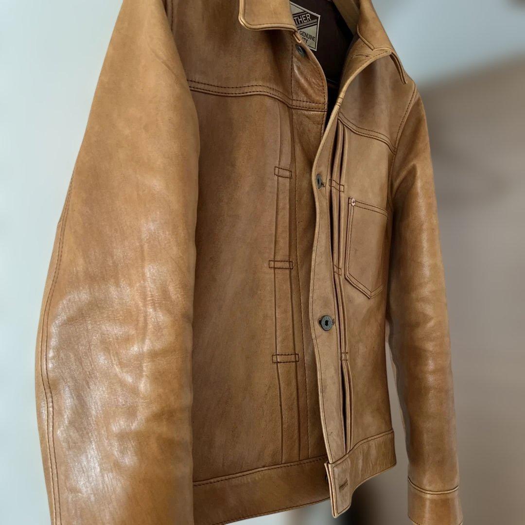 y2レザー　　ホースハイド　柿渋　大戦