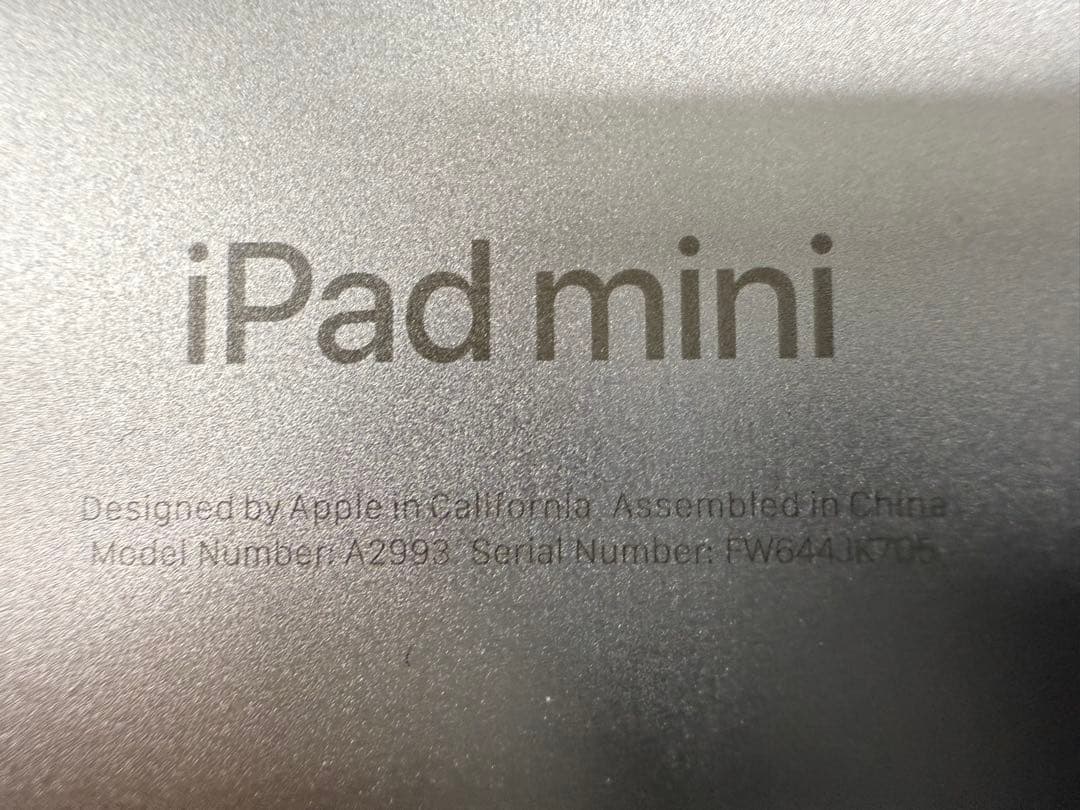 [ジャンク品]iPad mini 第７世代 wifi 128GB