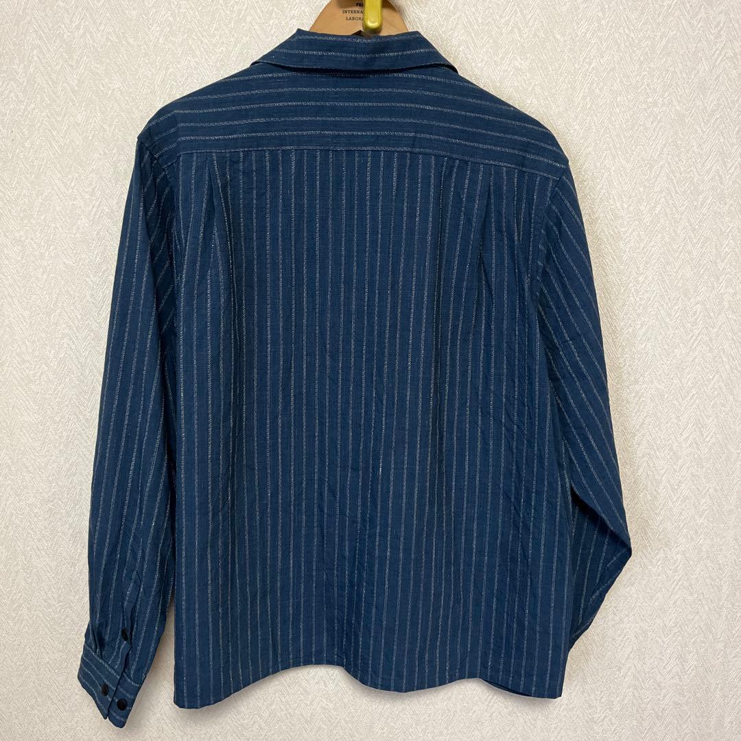 トップス visvim keesey shirts stripe 3 navy 25aw