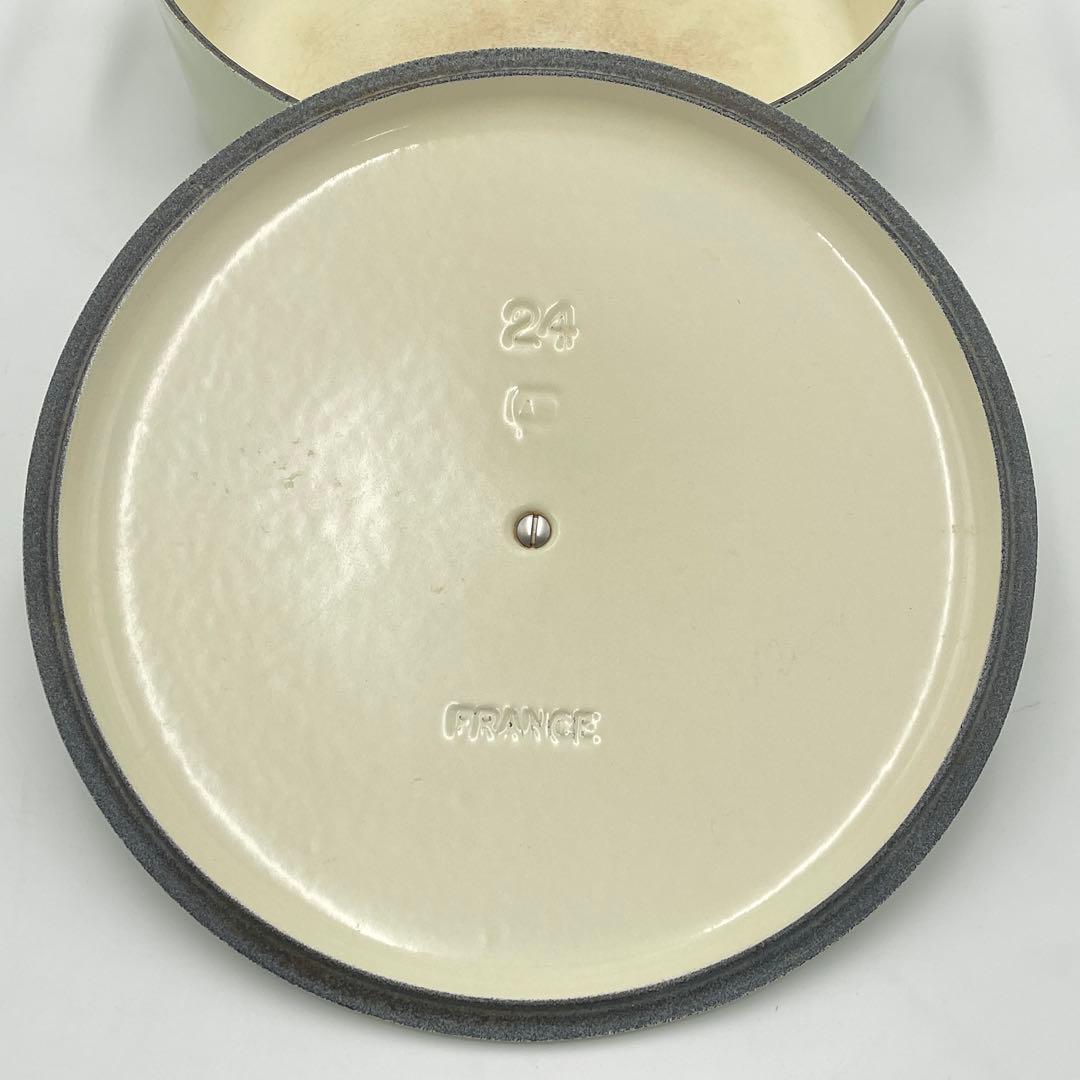 LE CREUSET ボロネーズ　24cm わさび　つまみシルバー　限定色