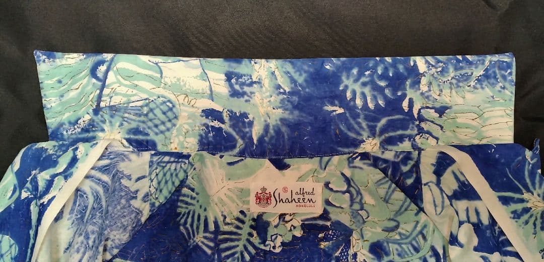 ビンテージアロハシャツ　50s〜60s alfred shaheen　メニュー柄