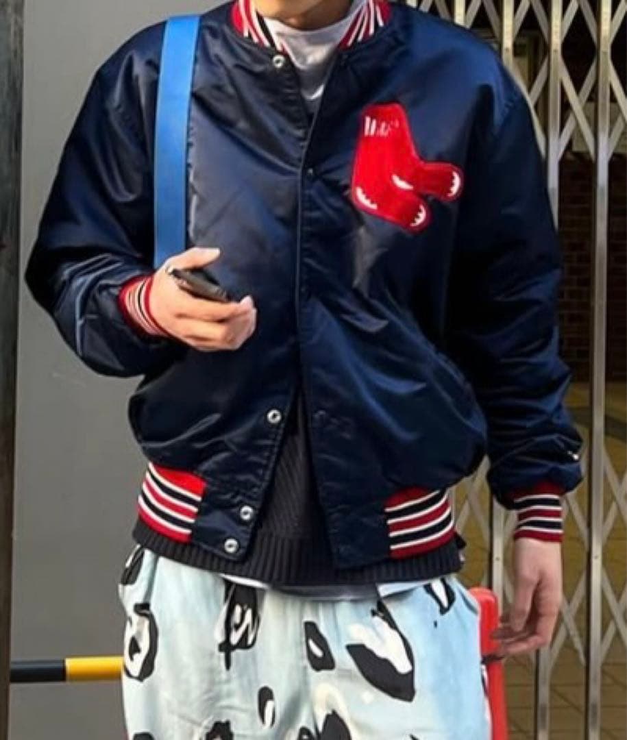 [MLB] 80s~90s 公式 Red Sox ナイロンスタジャン