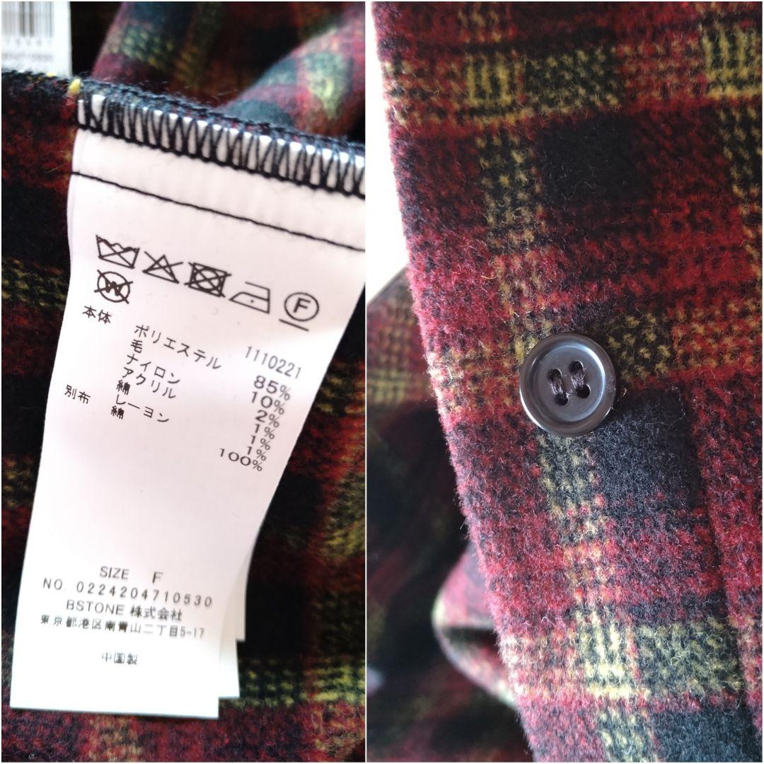 【新品タグ付】AMERI UND CHECK WOOL OVER SHIRT