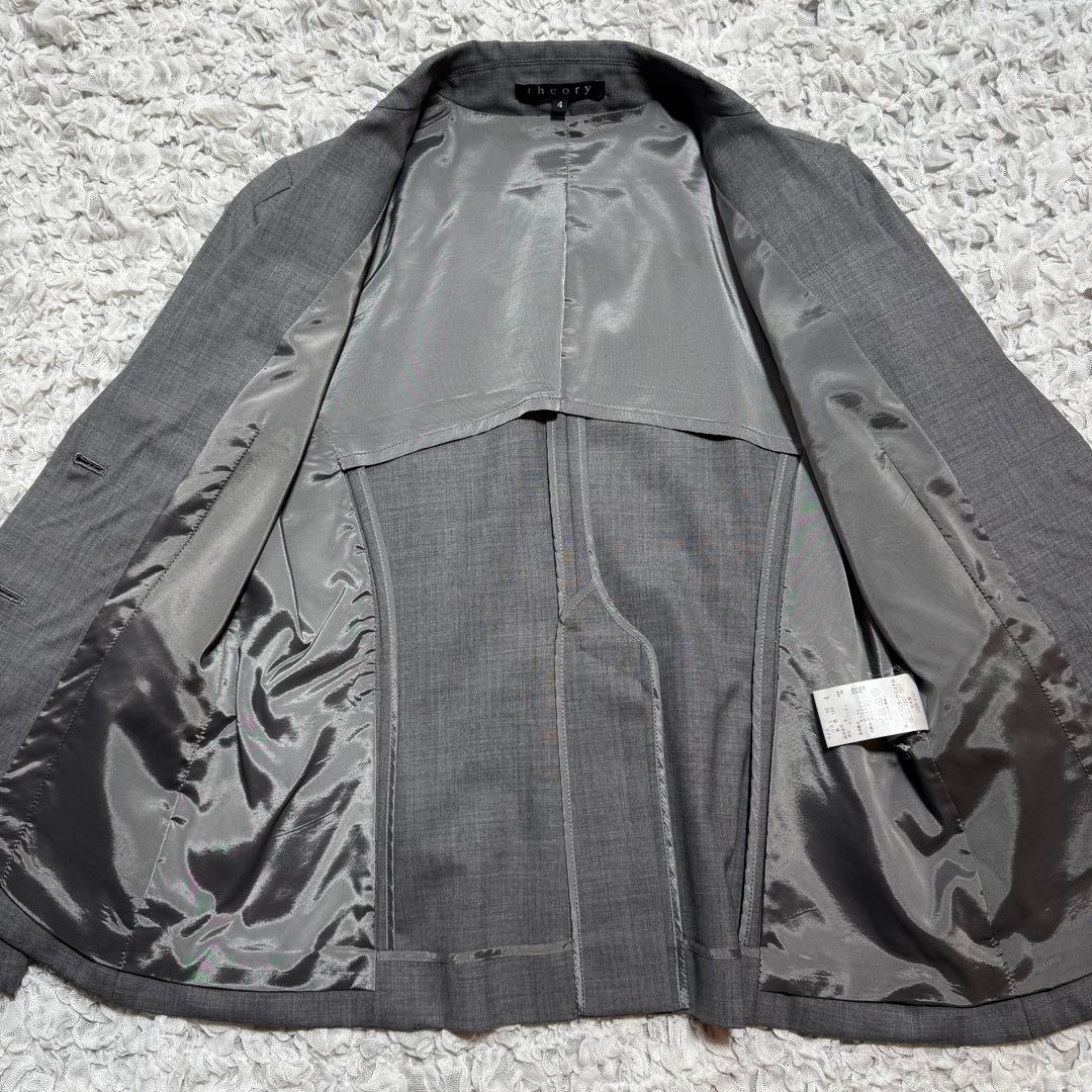 【セオリー】パンツスーツ　ビジネススーツ　セットアップ　背抜き　ブーツカット