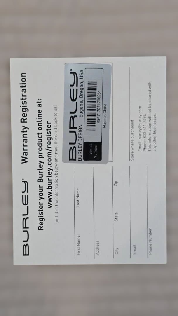 BURLEY 自転車用トレーラー 黒/黄色