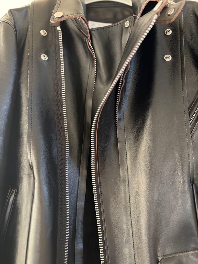sacai 25AW Leather Jacket レザージャケット　ブラック
