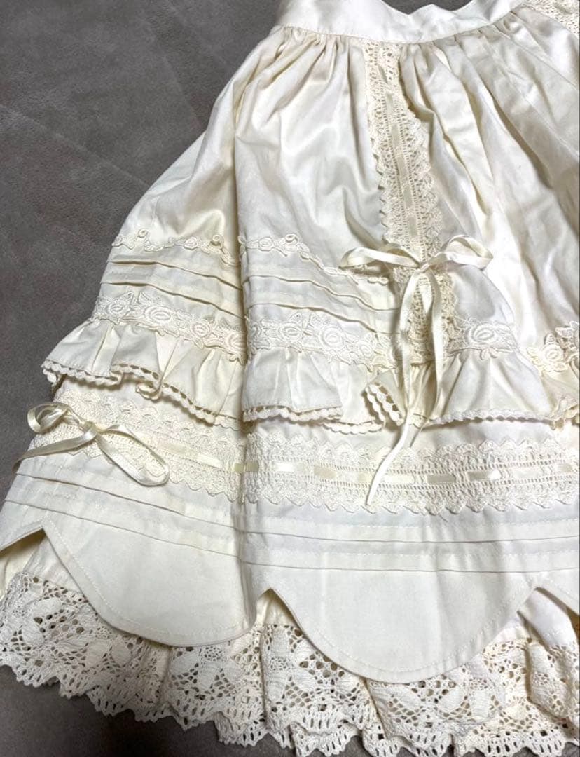 生成 ローズレース スカート