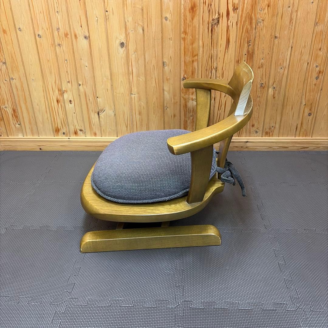 希少 karimoku カリモク 回転 座椅子 肘掛け 座面クッション