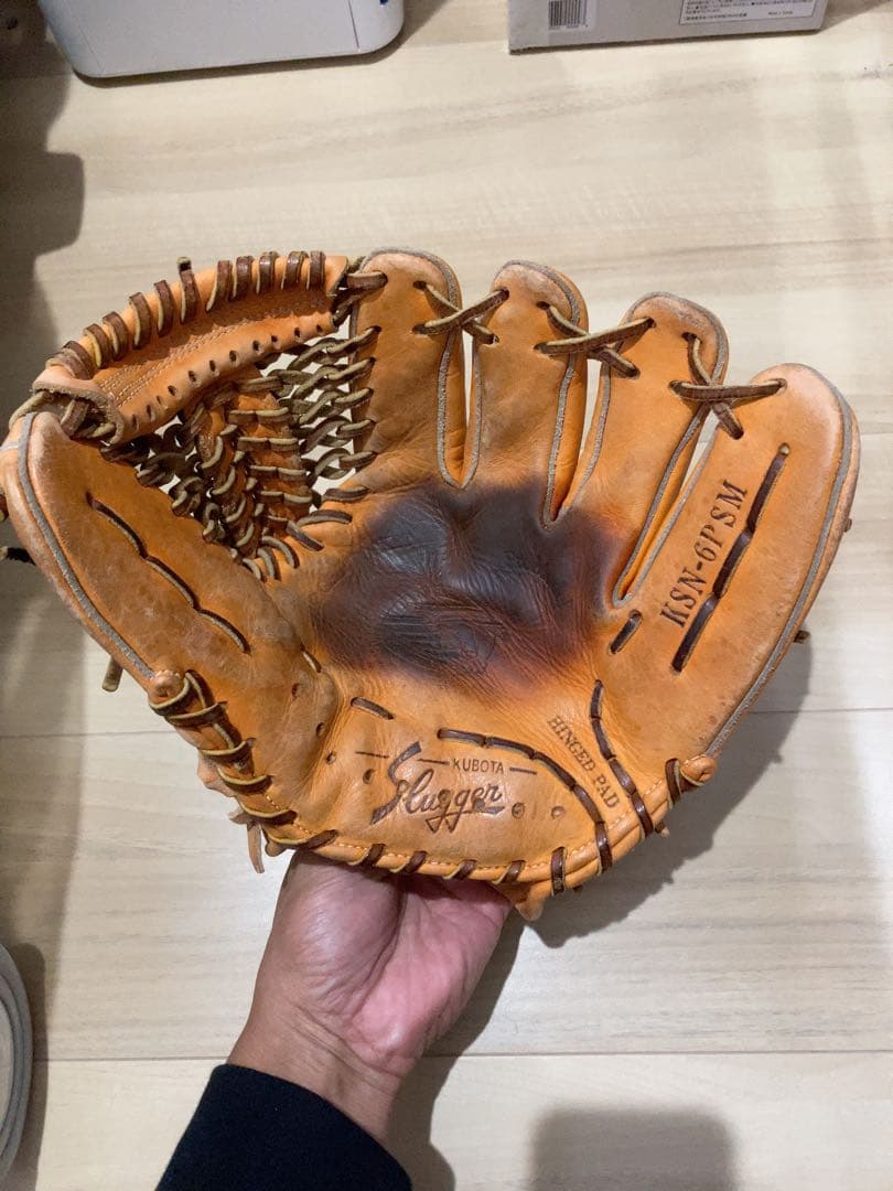 スラッガー ksn-6psm 軟式グローブ オレンジ ラベル変更