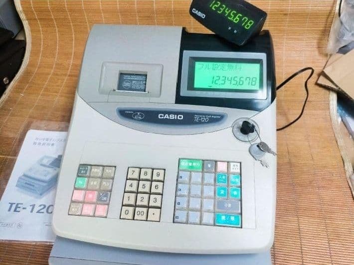 カシオレジスター　TE-120　フル設定込み　送料無料　人気機種　770600