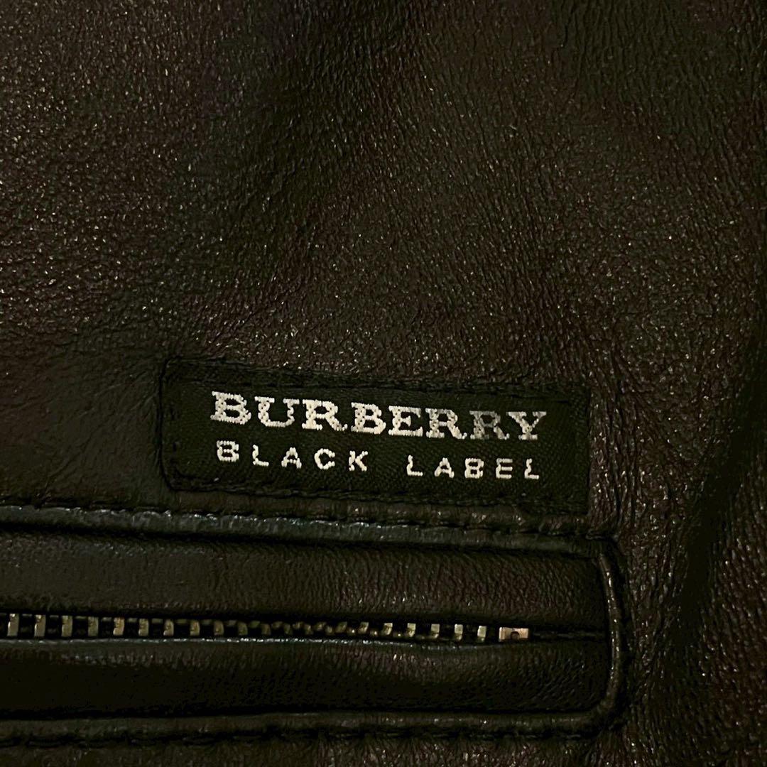 人気✨バーバリー レザーコート ラムレザー L 黒 ノバチェック ファー