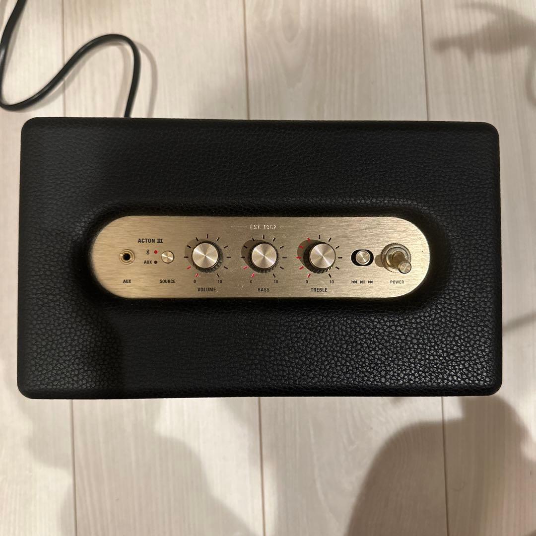 【箱付き】Marshall Bluetoothスピーカー ACTON3 ブラック