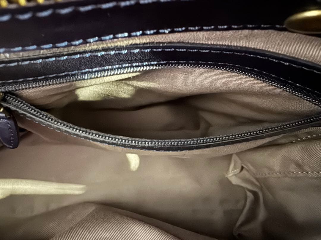 マザーハウス アンティーク ボックストートバッグ ネイビー