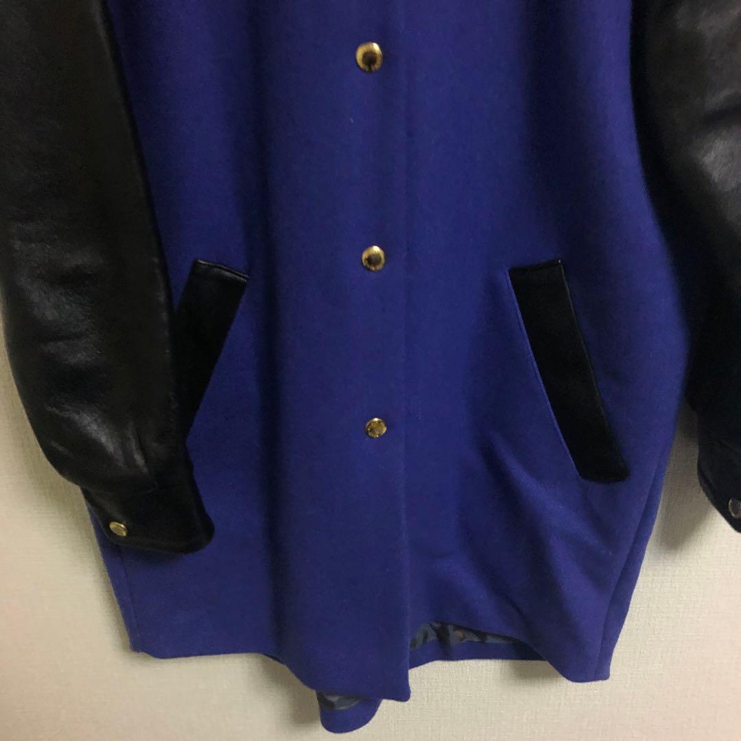 Maison Kitsune メゾンキツネ レザー切替 スタジャン型 コート