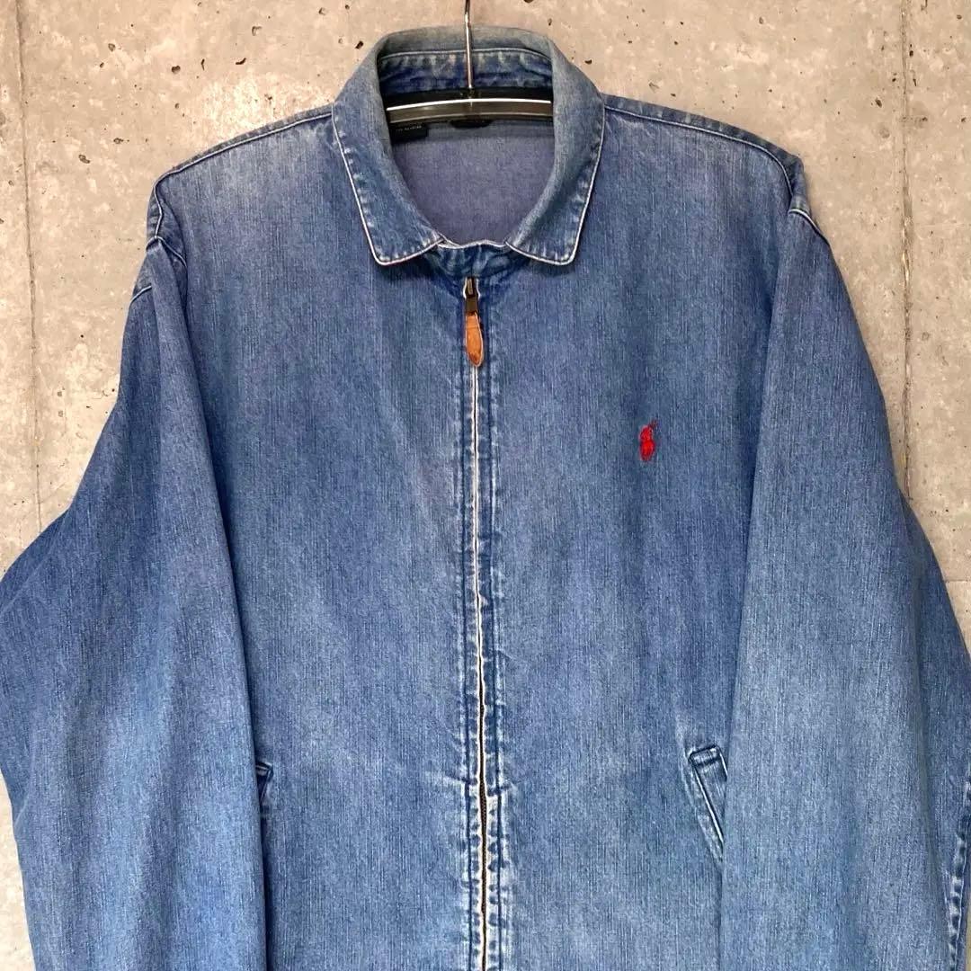 USA製 90年代 ポロ　ラルフローレン デニム スイングトップ メンズ